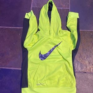 Hoodie, grey and green, 7 boys